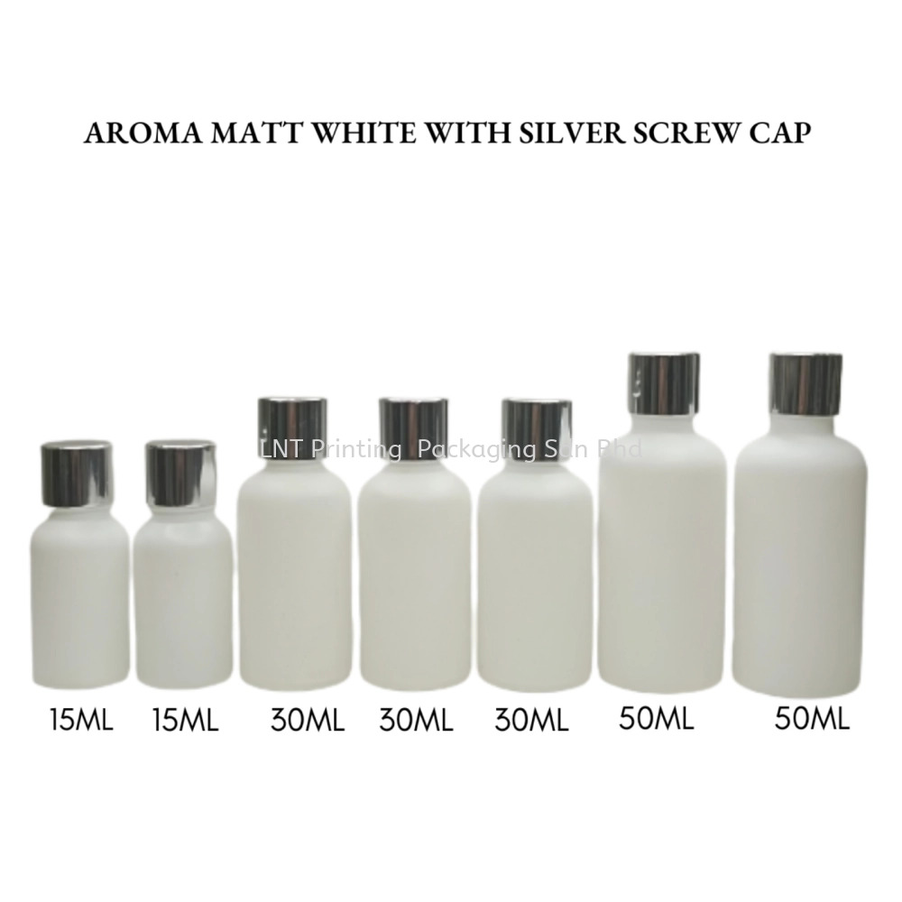 [Aroma Matt White] Aroma Matt White Bottle with Silver Screw Cap