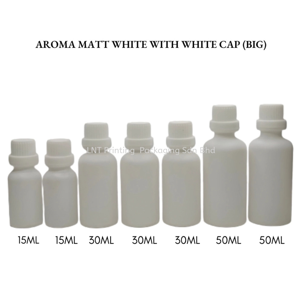 Aroma Matt White Bottle with White Cap (BIG)