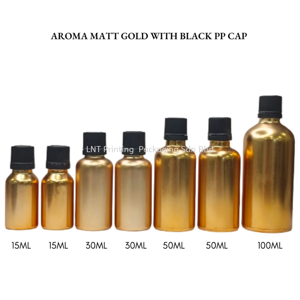 [Aroma Matt Gold] Aroma Matt Gold Bottle with Black PP Cap