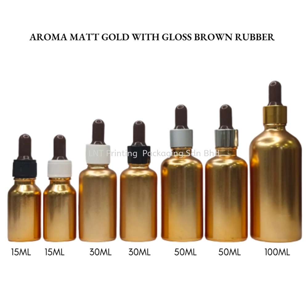 [Aroma Matt Gold] Aroma Matt Gold Bottle with Gloss Brown Rubber