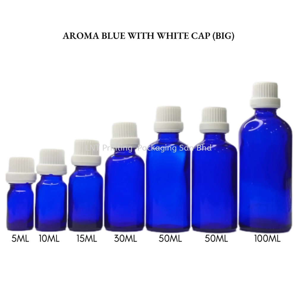 [Aroma Blue] Aroma Blue Bottle with White Cap (BIG)