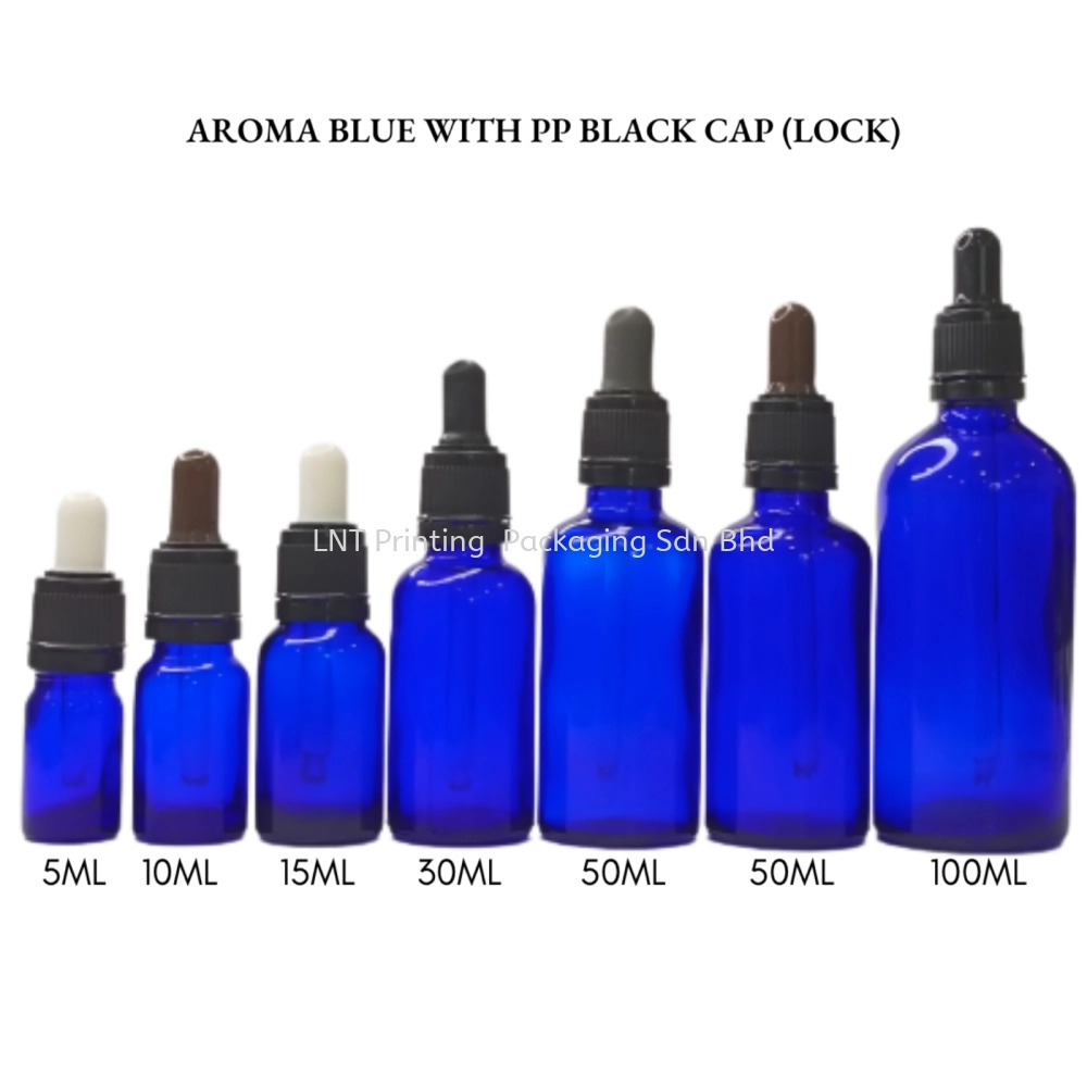 [Aroma Blue] Aroma Blue Bottle with Black PP Cap (LOCK)