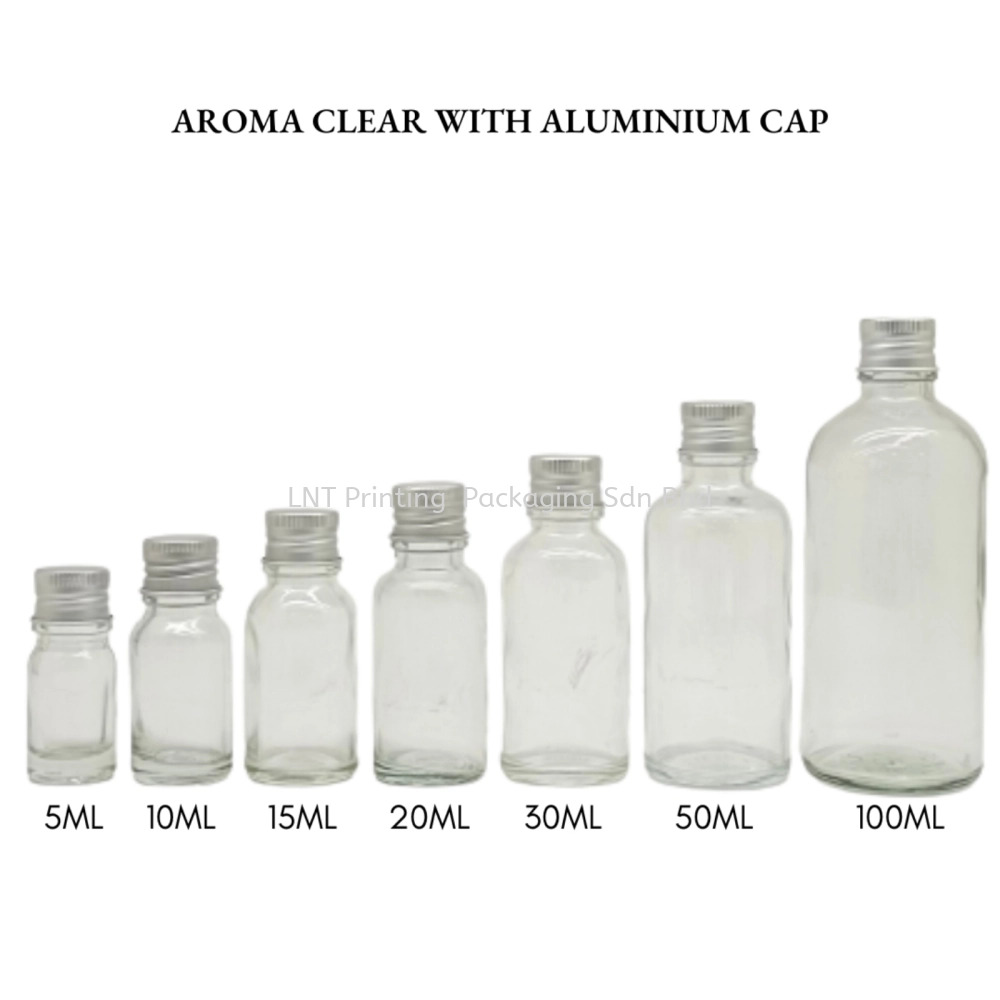 Aroma Clear Bottle with Aluminium Cap