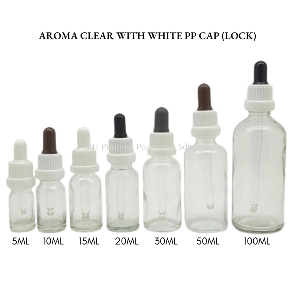 [Aroma Clear] Aroma Clear Bottle with Dropper PP White Cap (LOCK)