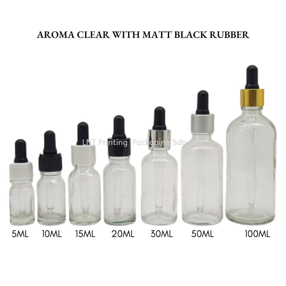 [Aroma Clear] Aroma Clear Bottle with Dropper Matt Black Rubber