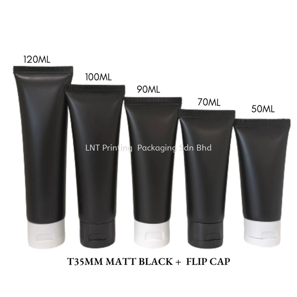 [T35MM Soft Tube] T35MM Matt Black with Flip Cap