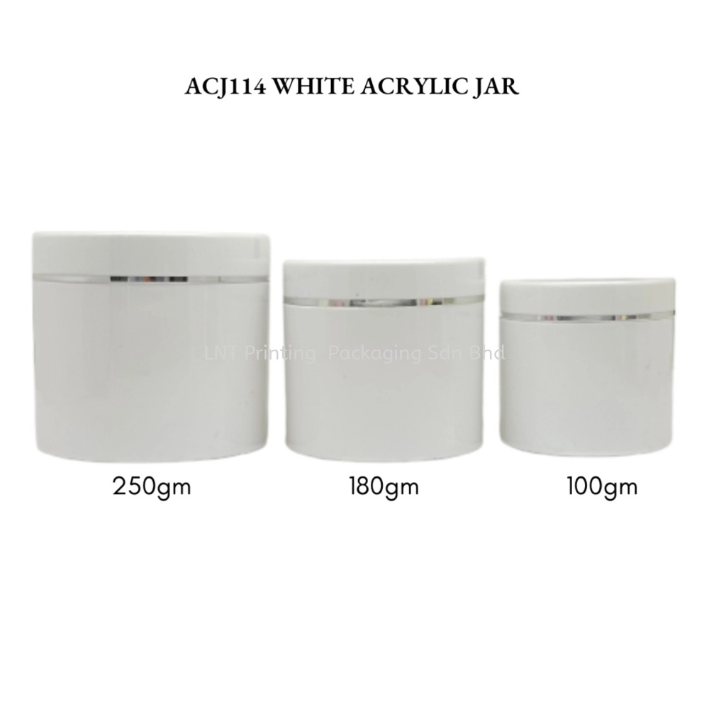ACJ114 WHITE ACRYLIC JAR