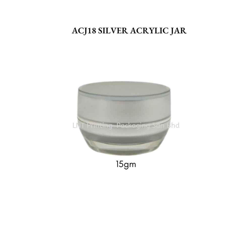 ACJ18 SILVER ACRYLIC JAR
