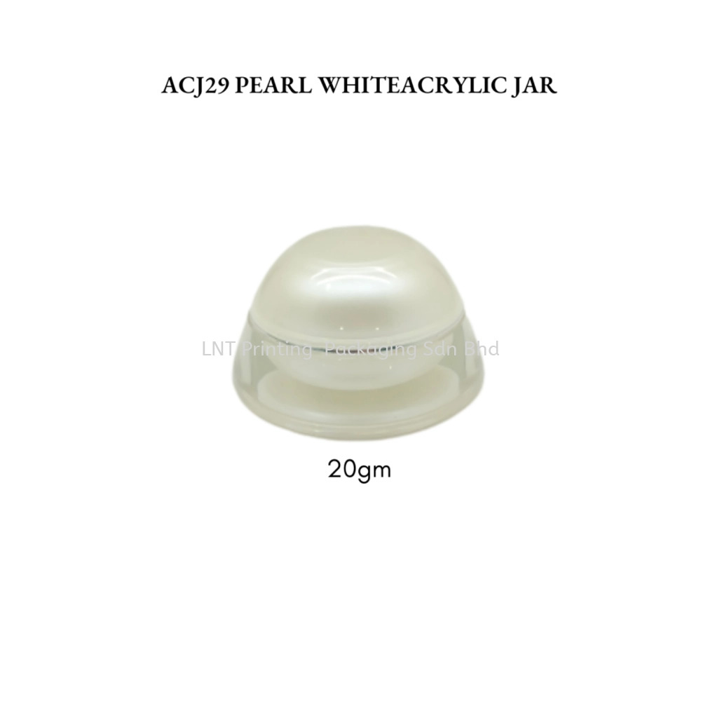 ACJ29 PEARL WHITE ACRYLIC JAR