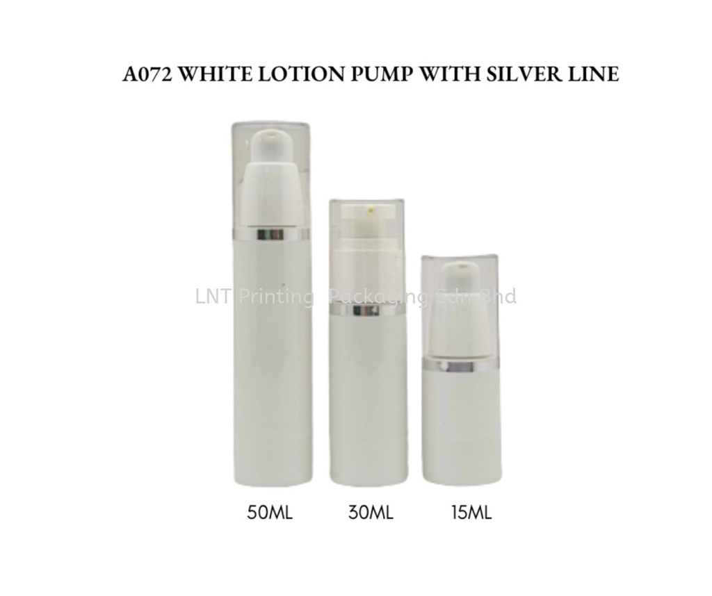 [Airless Bottle] A072 WHITE LOTION PUMP AIRLESS BOTTLE