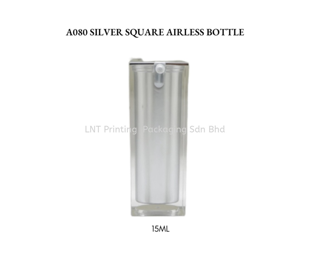 [Airless Bottle] A080 SILVER SQUARE AIRLESS BOTTLE