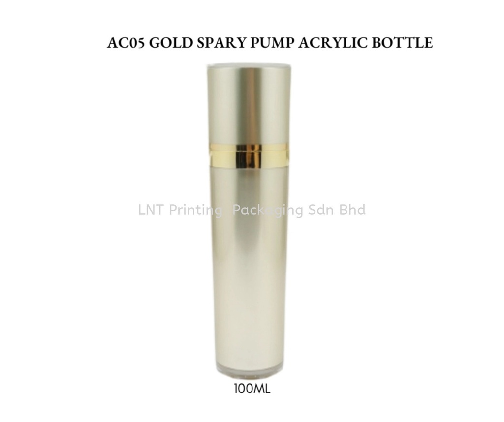 [Acrylic Bottle] AC05 GOLD SPRAY PUMP ACRYLIC BOTTLE