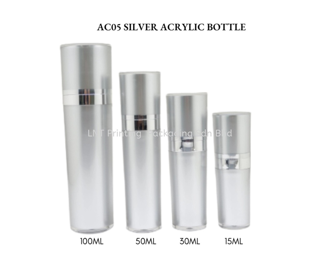 [Acrylic Bottle] AC05 SILVER ACRYLIC JAR