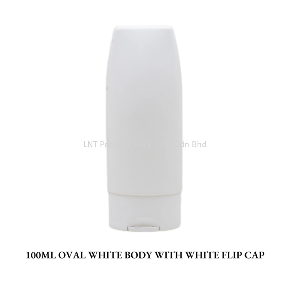 P162/100ml Oval White Bottle
