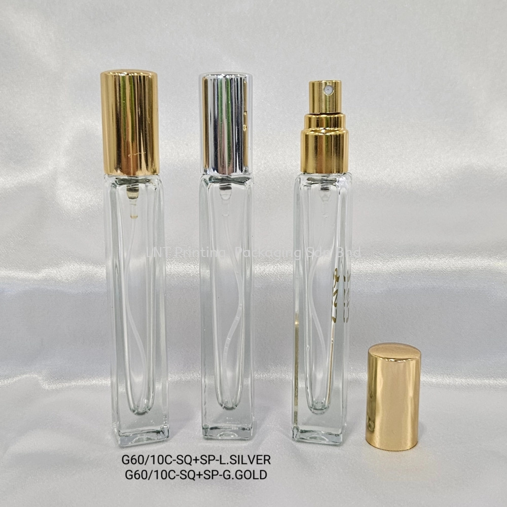 10ml Clear Square Perfumes Bottle