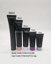T25mm Glossy Black soft tube with Flip cap