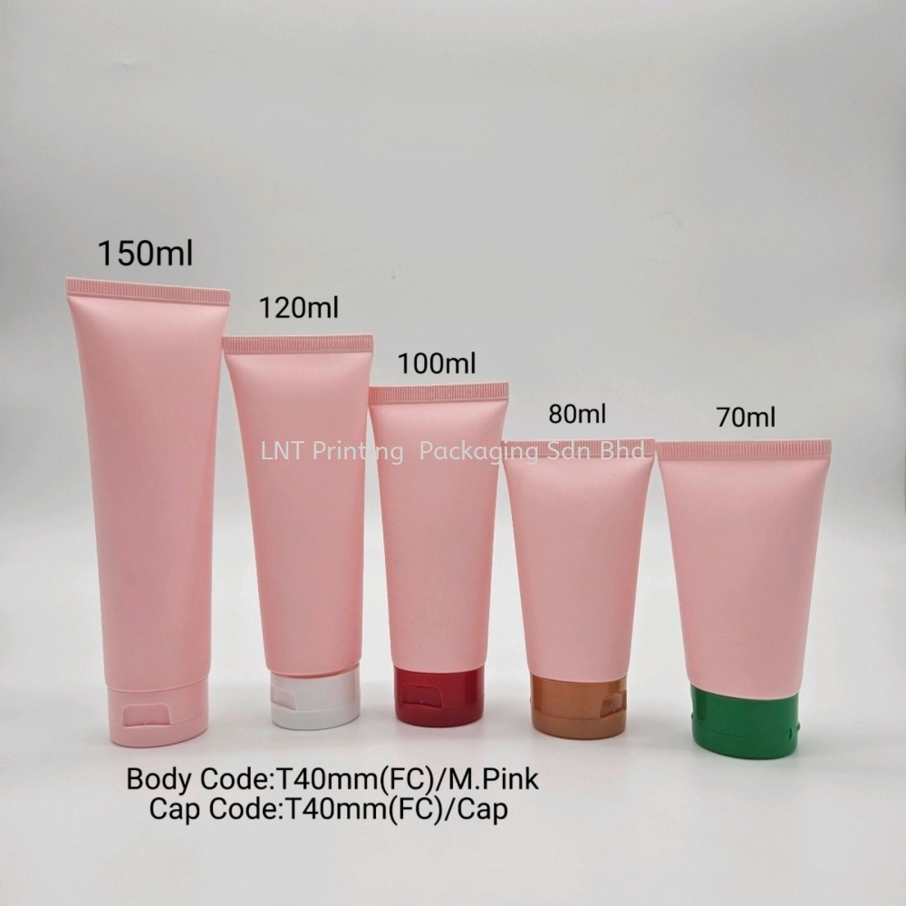 T40mm Matt Pink soft tube with Glossy Flip cap