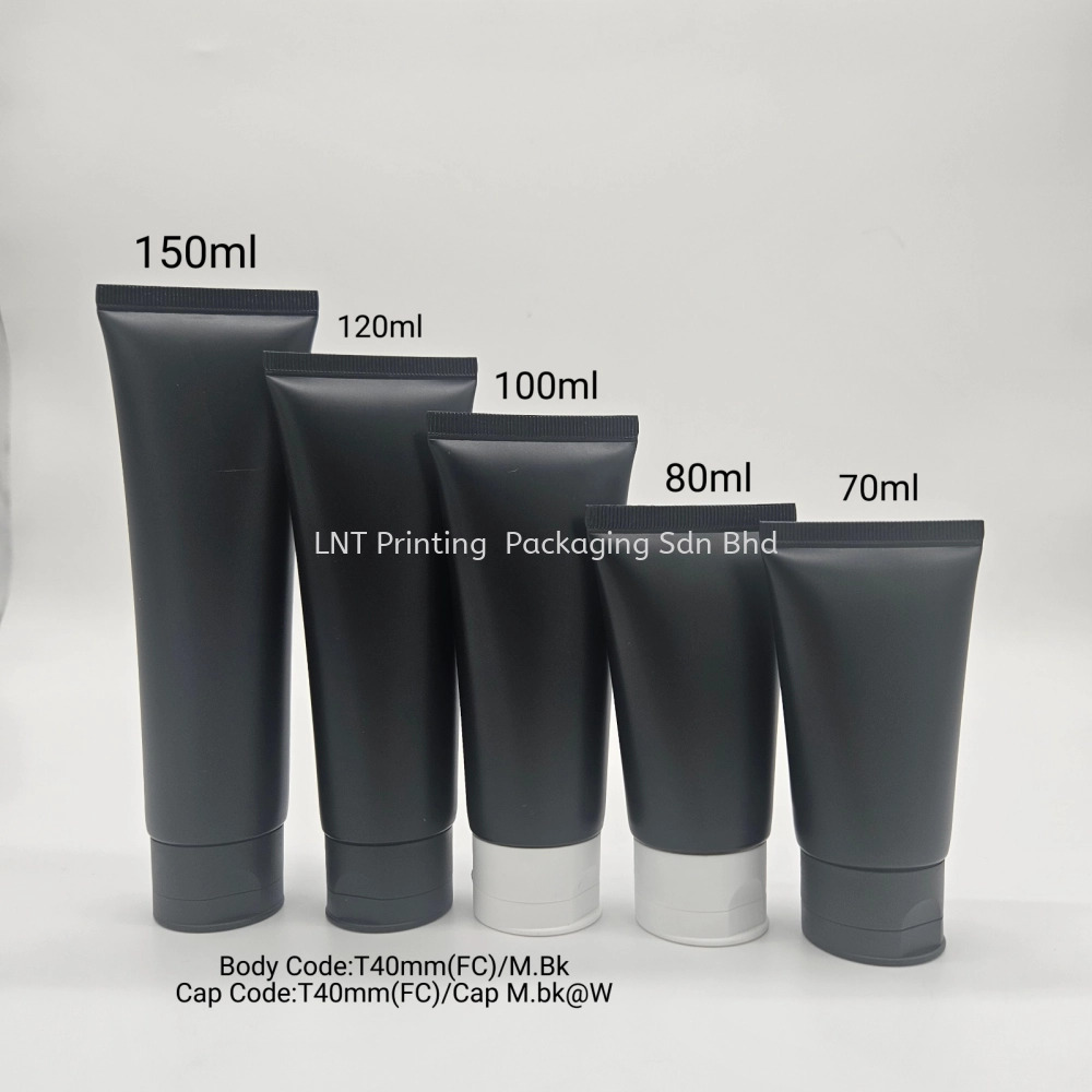 T40mm Matt Black Soft Tube with Matt black Flip cap