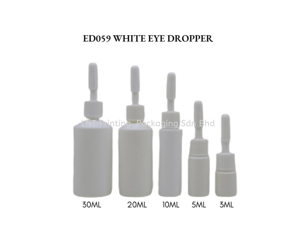 [Medicine Bottle & Eye Dropper] ED059 EYE DROPPER-FULL WHITE BOTTLE (LONG NECK)