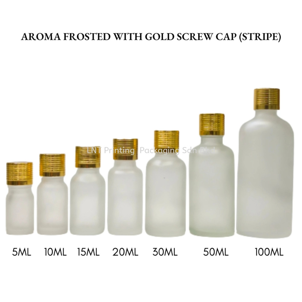 [Aroma Frosted] Aroma Frosted Bottle with Gold Cap (STRIPE)