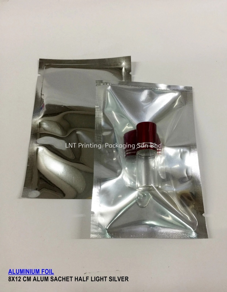 8X12CM HALF LIGHT SILVER ALUM SACHET