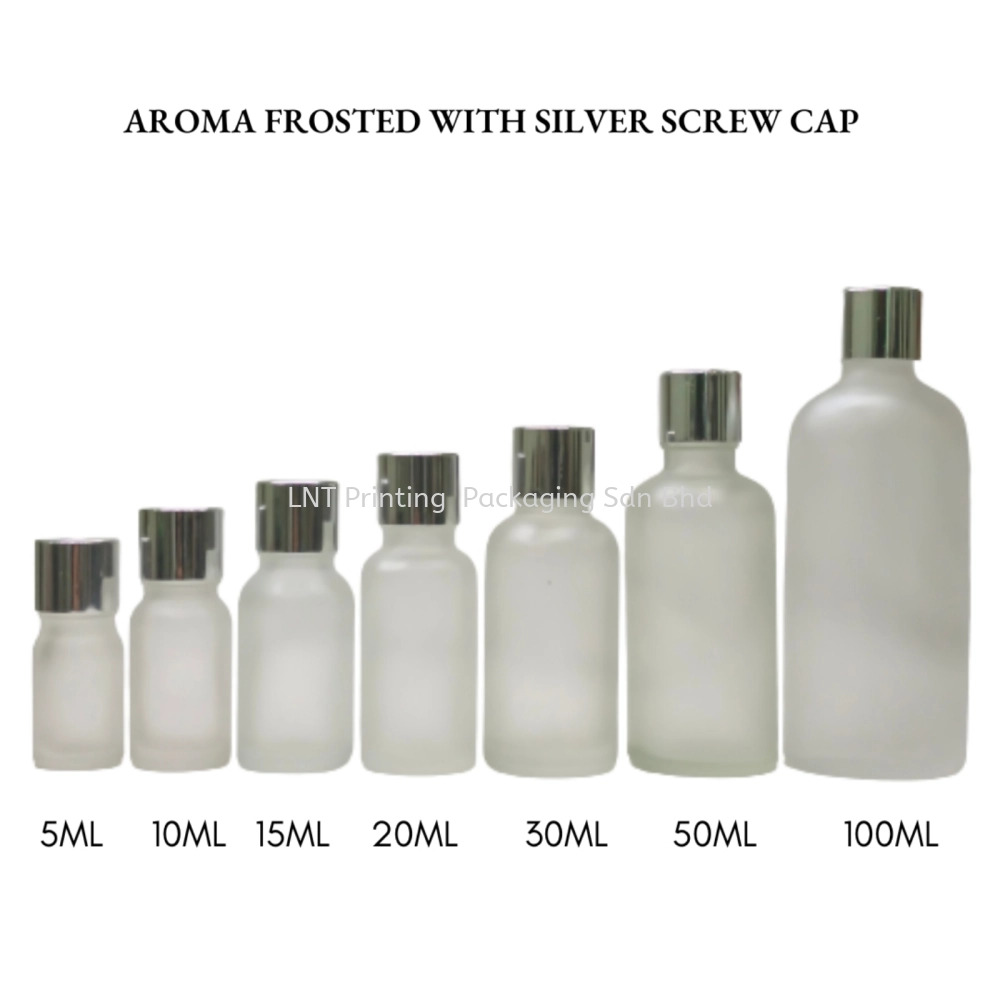 [Aroma Frosted] Aroma Frosted Bottle with Silver Screw Cap