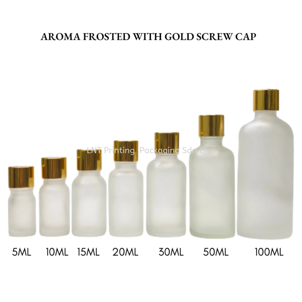 [Aroma Frosted] Aroma Frosted Bottle with Gold Screw Cap