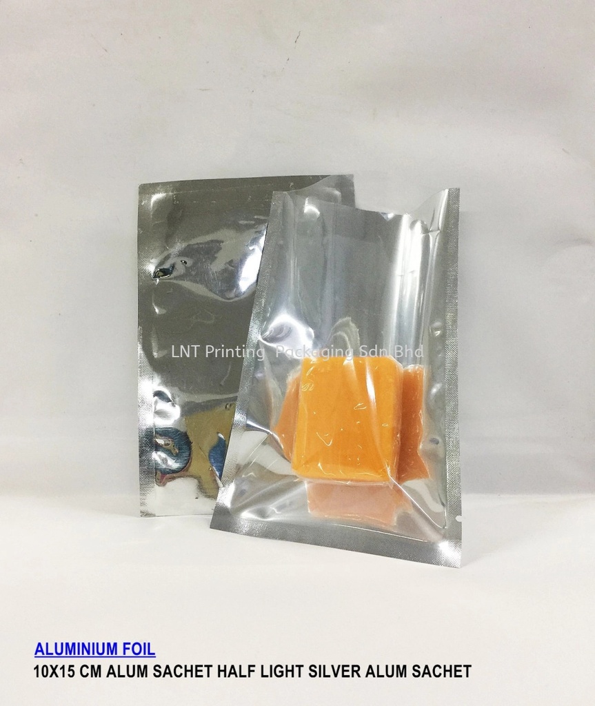 10X15 CM ALUM SACHET HALF LT SILVER