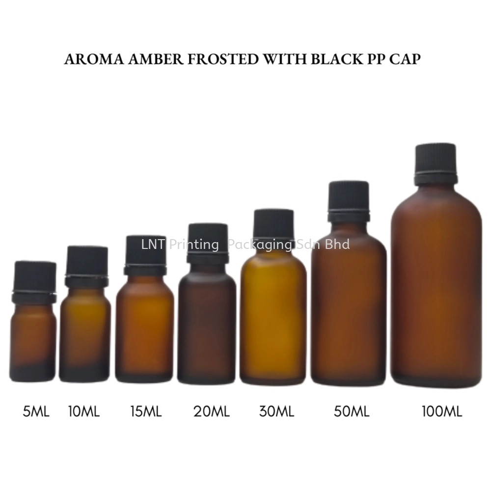 Aroma Amber Frosted Black PP Cap