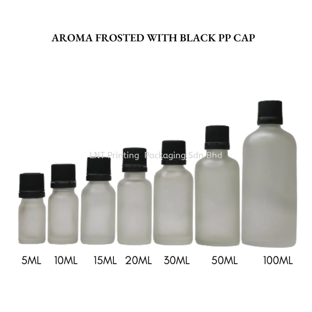 [Aroma Frosted] Aroma Frosted Bottle with Black PP Cap