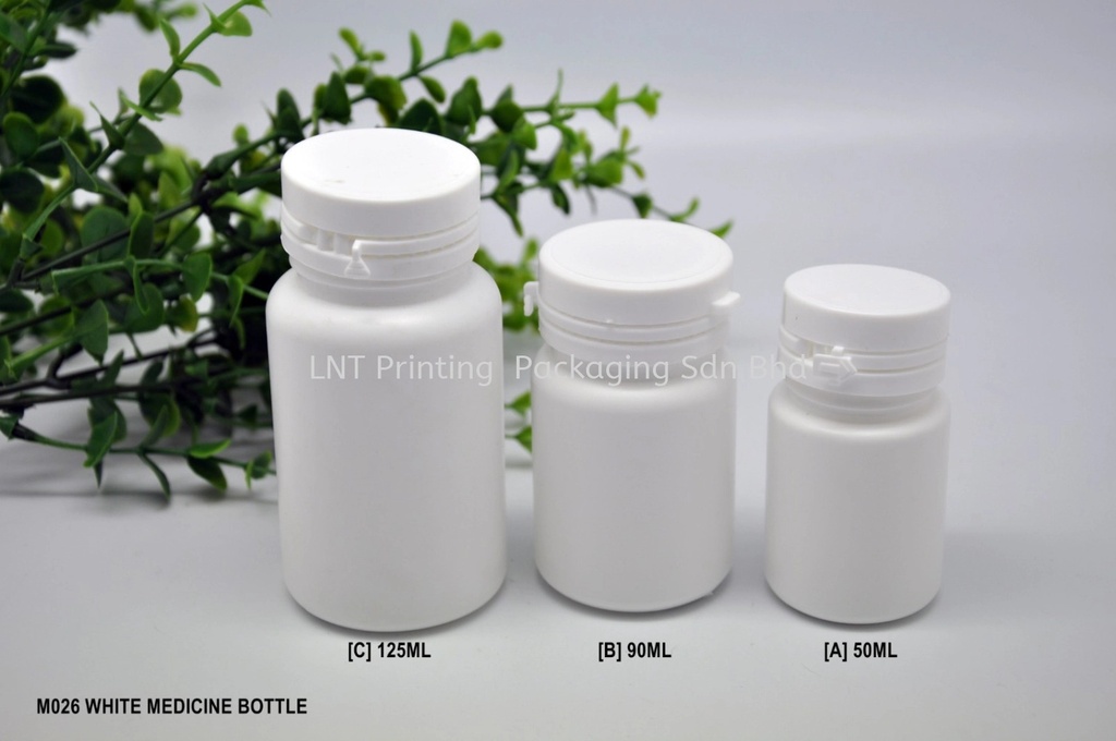 M026 WHITE MEDICINE BOTTLE