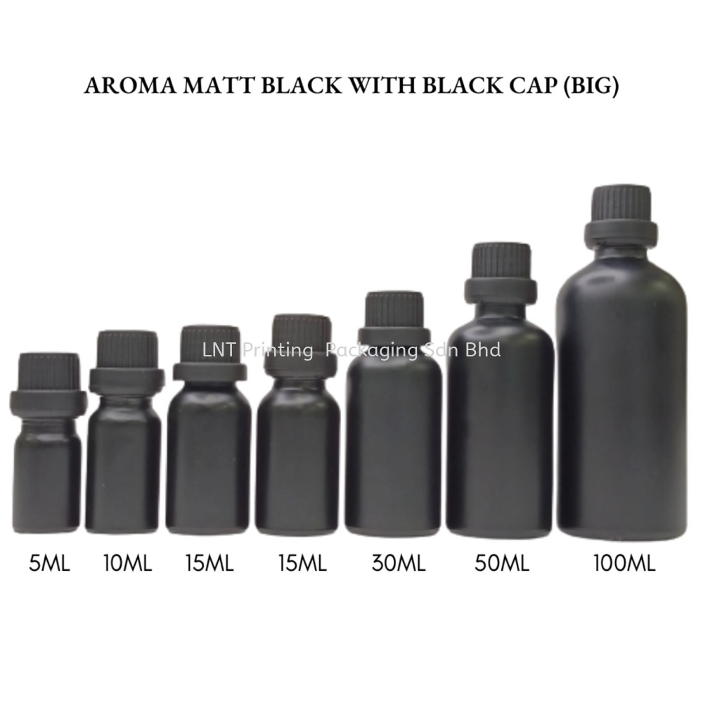 [Aroma Matt Black] Aroma Matt Black Bottle with Black Cap(BIG)