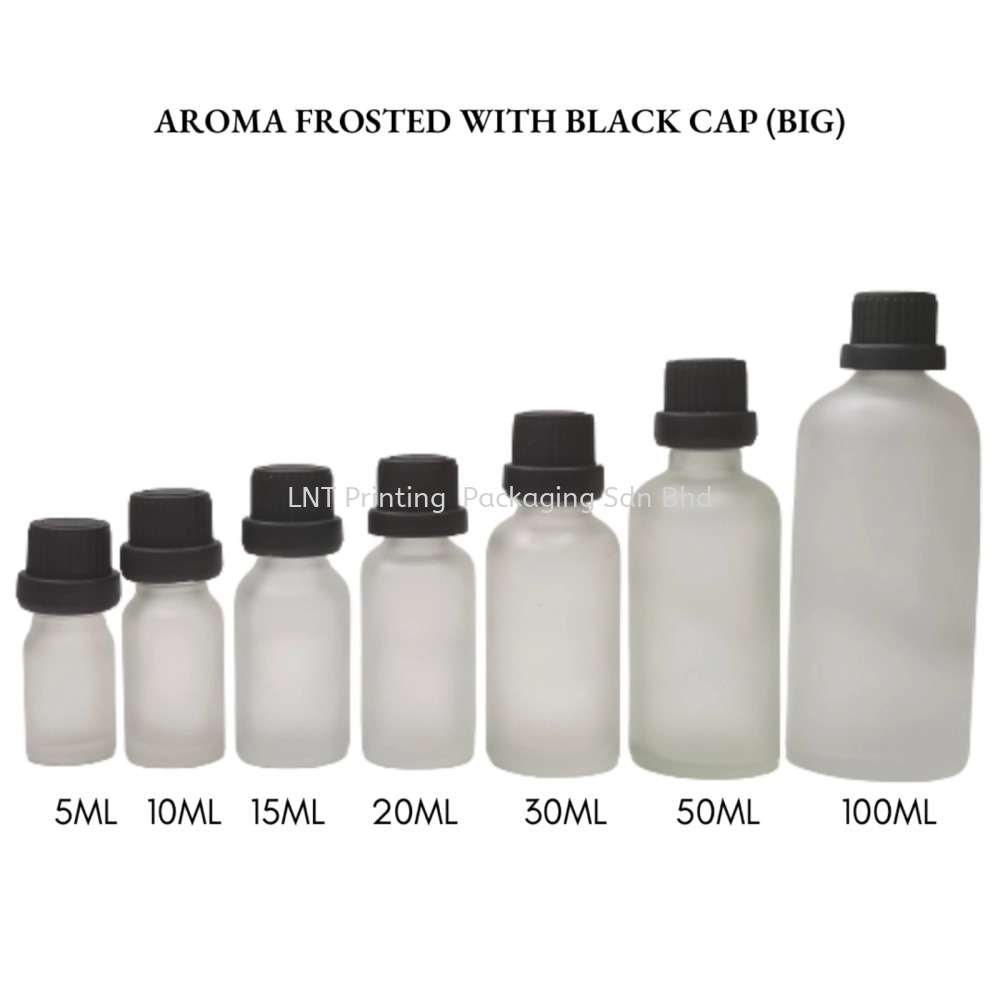 Aroma Frosted Bottle with Black Cap (BIG)