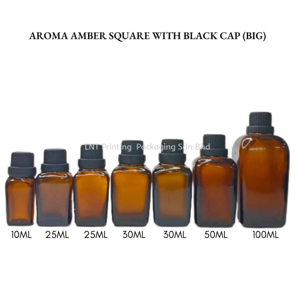 [Aroma Amber Square] Aroma Amber Square with Black Cap (BIG)