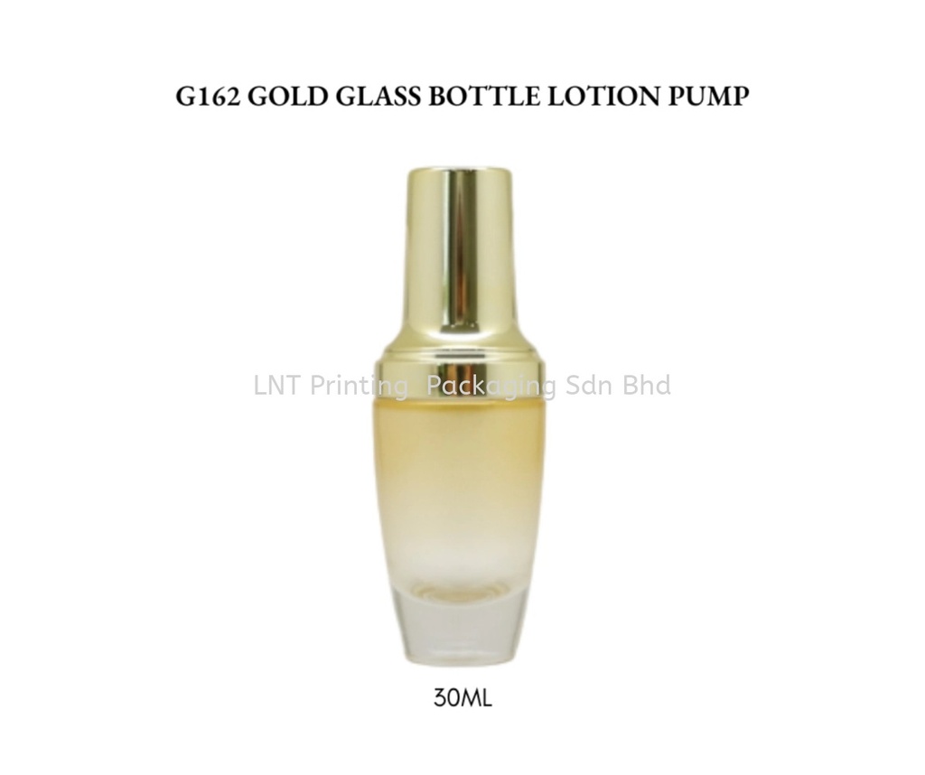[Glass Bottle] G162/30-Gold -30ml Gold Glass Bottle