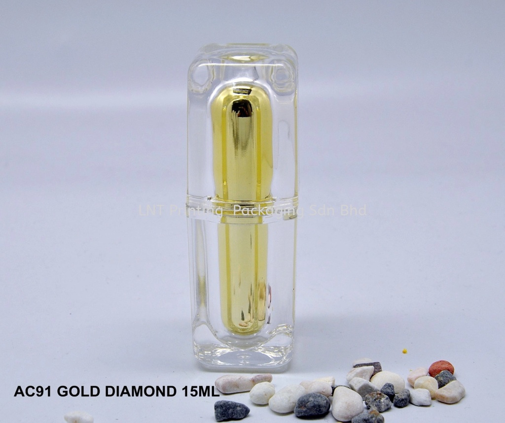 [Acrylic Bottle] AC90 GOLD DIAMOND ACRYLIC BOTTLE WITH PUMP