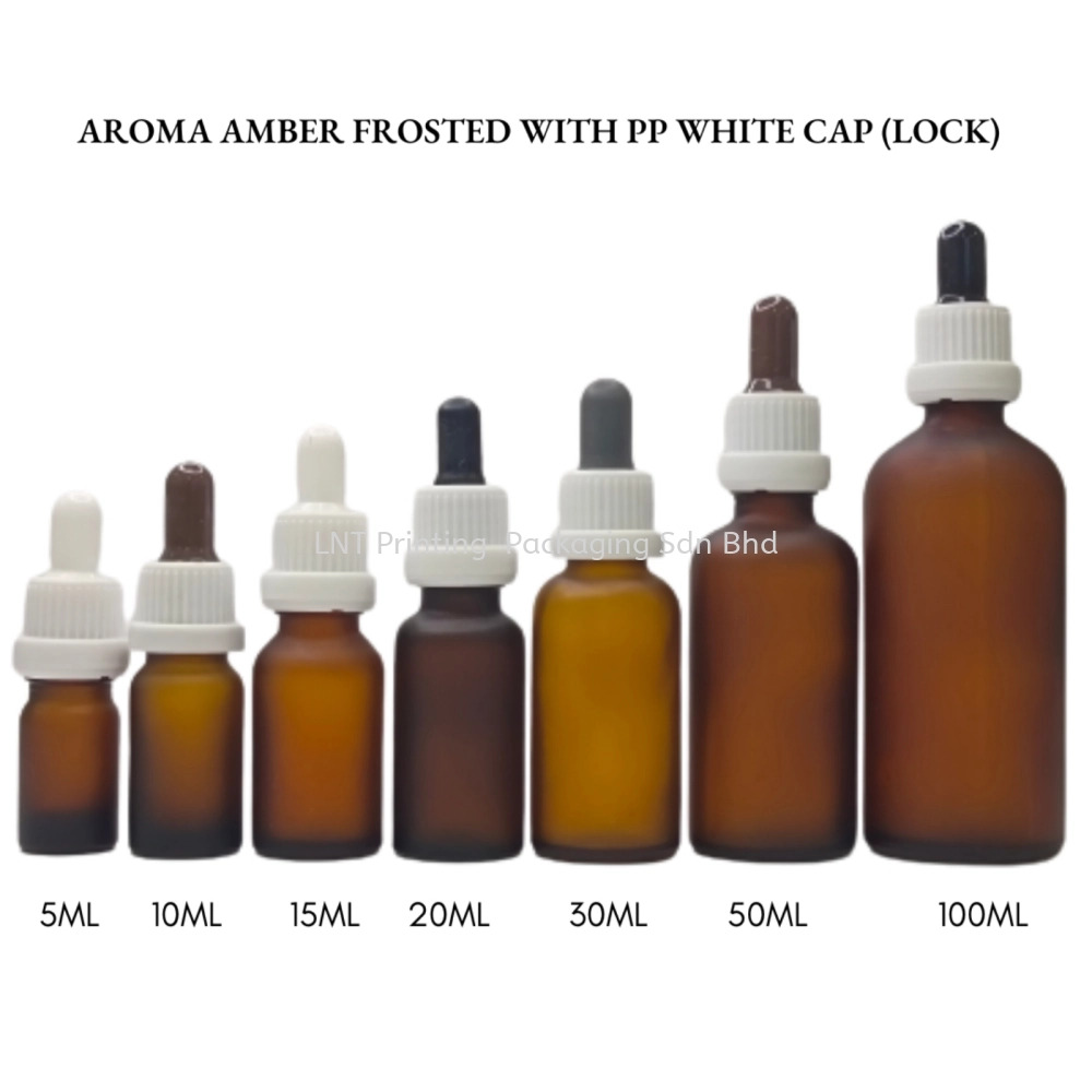 Aroma Amber Frosted With White PP Cap (LOCK)