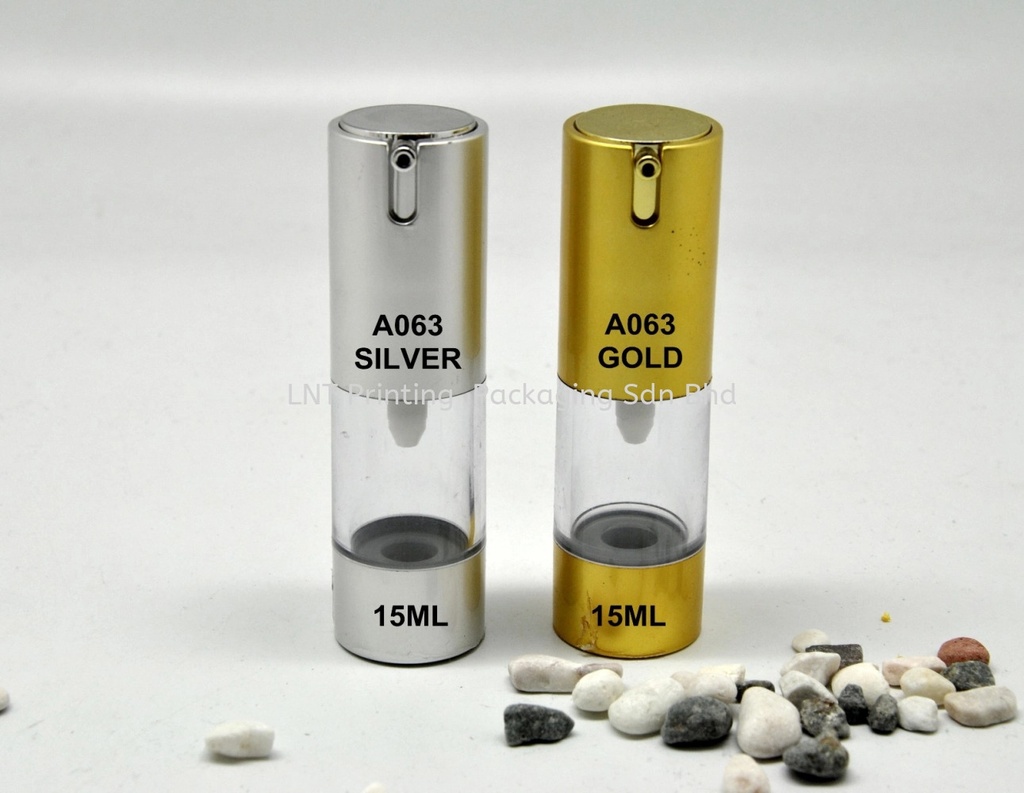 A063 AIRLESS BOTTLE (SILVER & GOLD)
