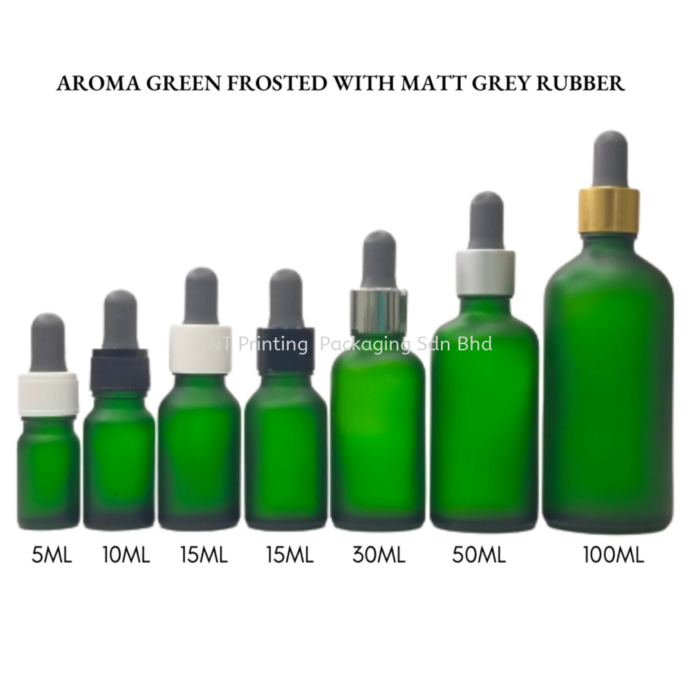 [Aroma Green Frosted] Aroma Green Frosted Bottle with Matt Grey Rubber