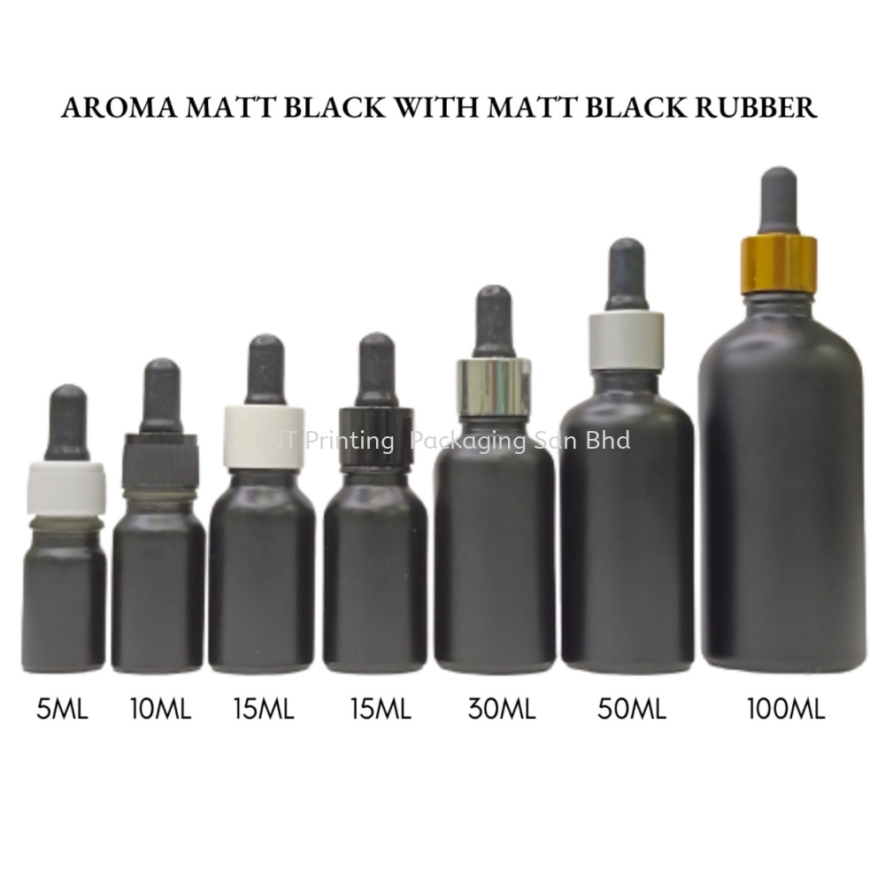 [Aroma Matt Black] Aroma Matt Black Bottle with Matt Black Rubber