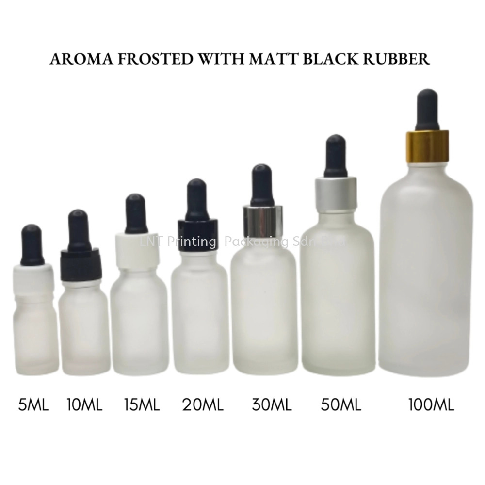 Aroma Frosted Bottle with Matt Black Rubber