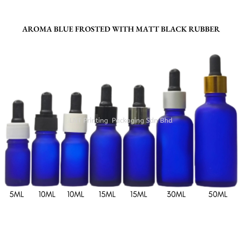 [Aroma Blue Frosted] Aroma Blue Frosted Bottle with Matt Black Rubber