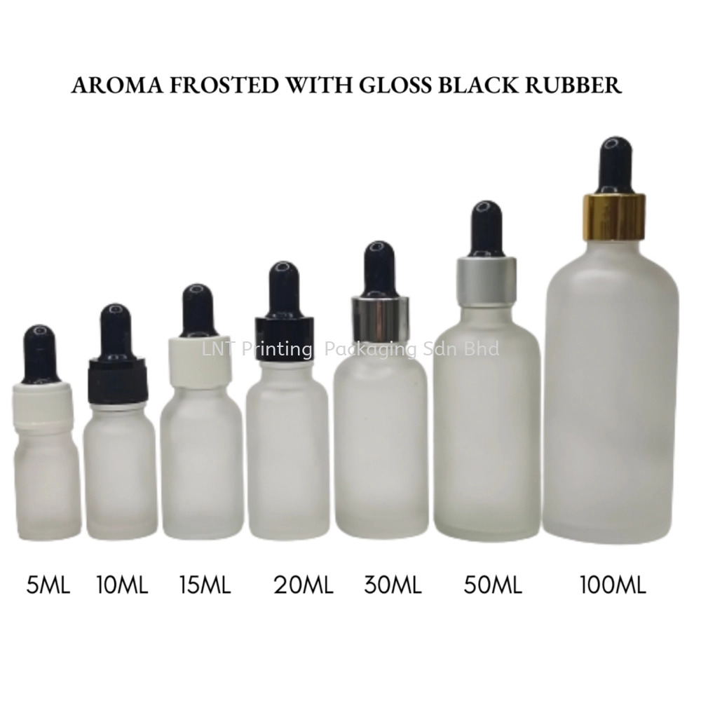 [Aroma Frosted] Aroma Frosted Bottle with Gloss Black rubber