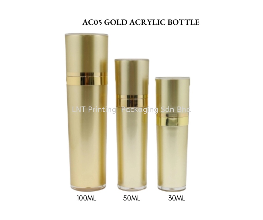[Acrylic Bottle] AC05 GOLD ACRYLIC BOTTLE WITH PUMP