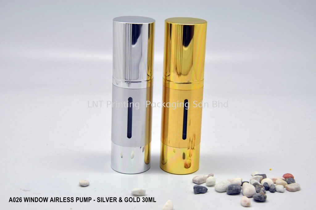A026 WINDOW AIRLESS BOTTLE (SILVER & GOLD)