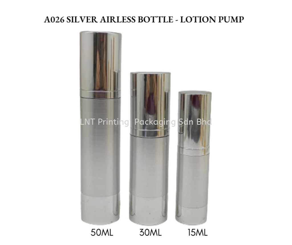 [Airless Bottle] A026 FULL SILVER AIRLESS BOTTLE