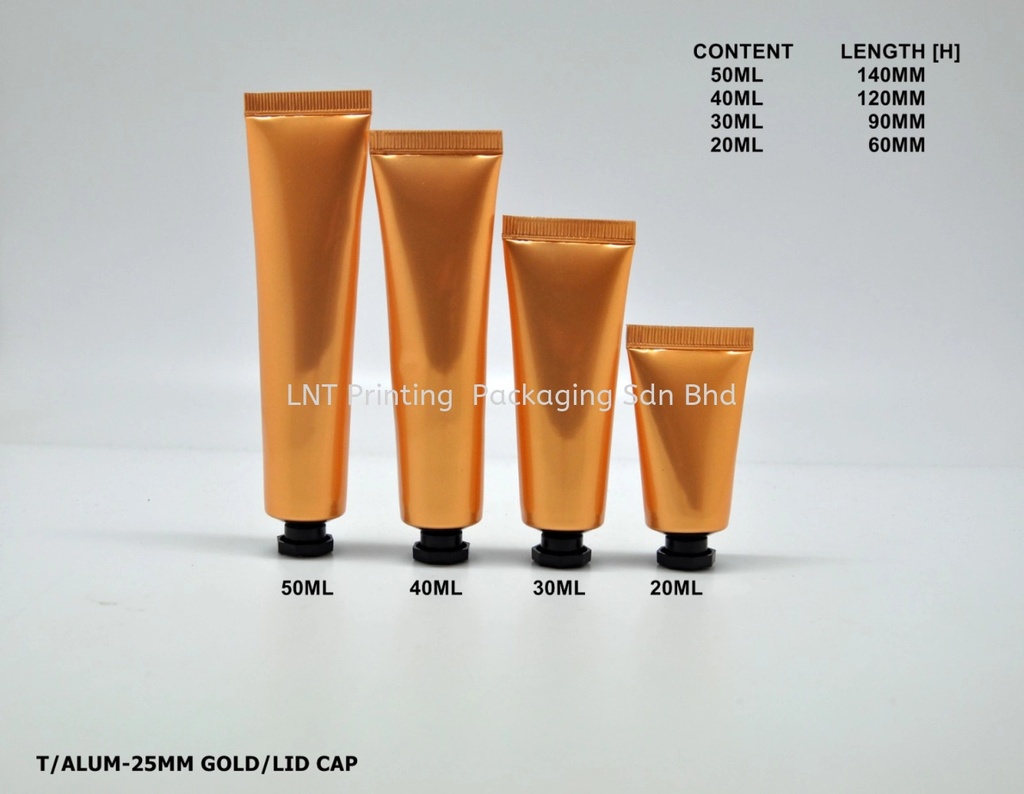 T/ALUM-25MM GOLD/LID CAP