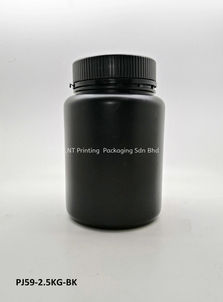 [Plastic Jar] 2.5KG BLACK PLASTIC JAR