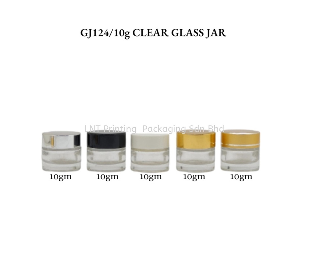 [Glass Jar] GJ124/10. 10gm Clear