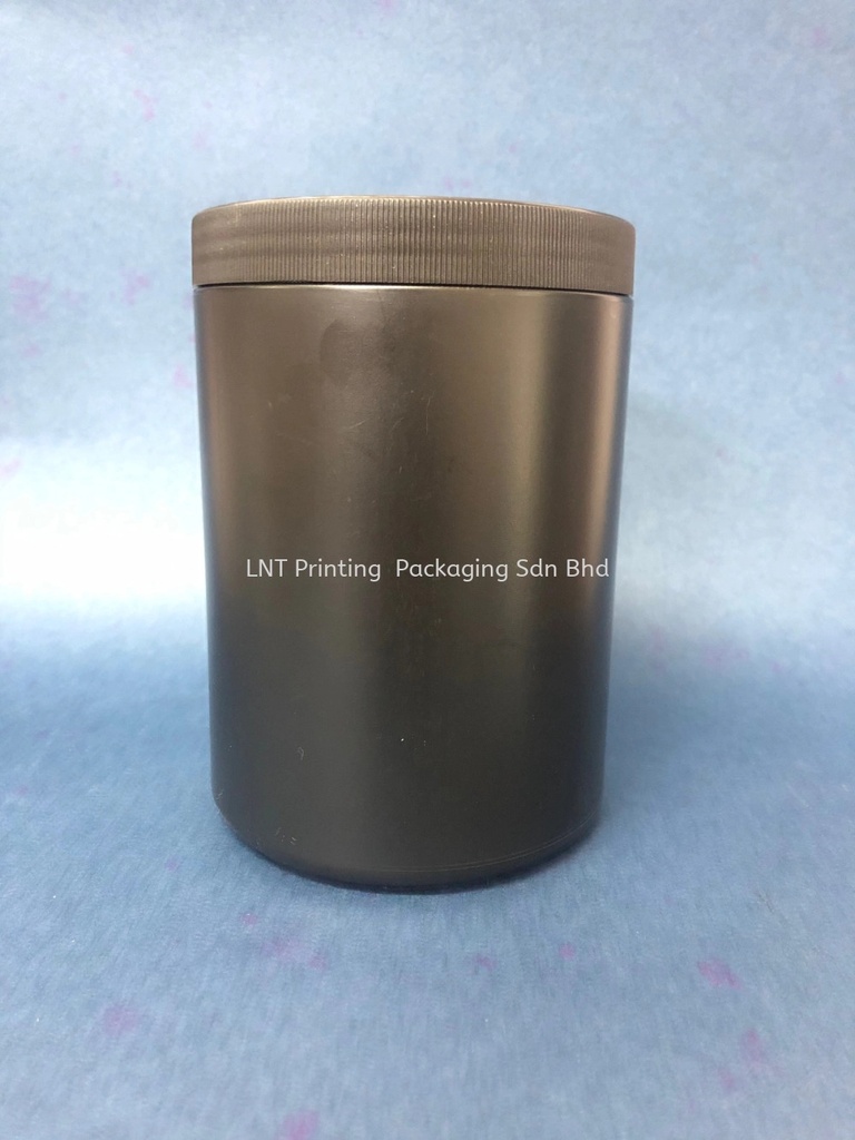 [Plastic Jar] PJ017/800-Bk/Bk. 800g Black Jar